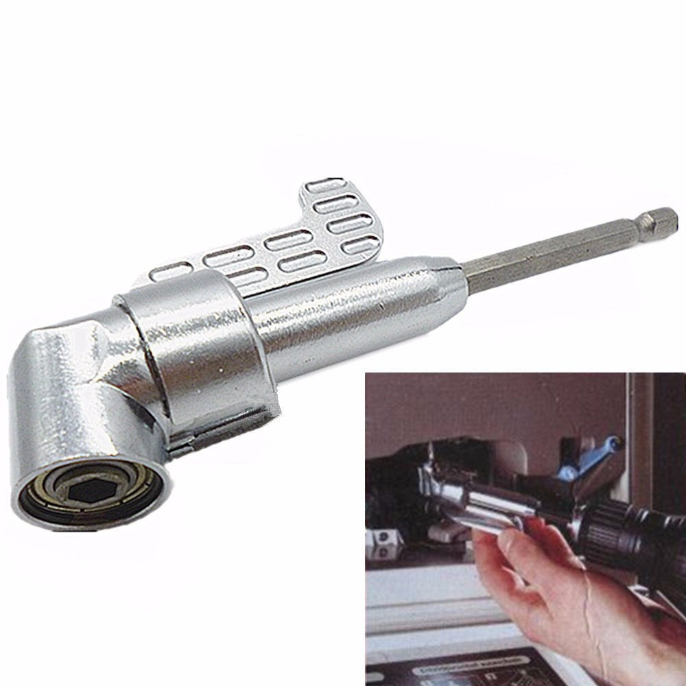 105 Degree Head Angle Drill Extension Shank Driver Screwdriver Magnetic Bit 1/4\" Hex Socket Adjustable Handle Wrench Accessories