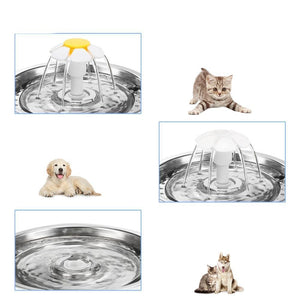 Automatic Cat Water Fountain LED Electric Mute Water Feeder