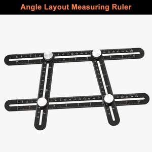 Angle Tile Hole Ruler Locator Multi Protractors Adjustable  4/6/12 slides/fold Ruler Glass Universal Angular Template Gauge