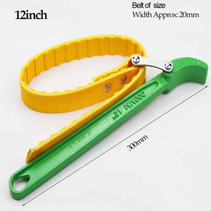 Belt Wrench Oil Filter  Chain Puller Strap Spanner Cartridge Disassembly Tool Adjustable Strap Opener Oil Filter Wrench