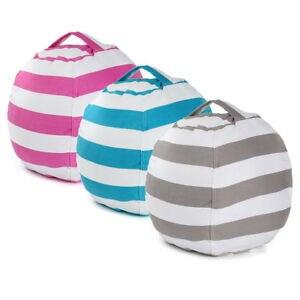 New Bean Bag Storage Stuffed Kids Sit Plush Toy Organizer