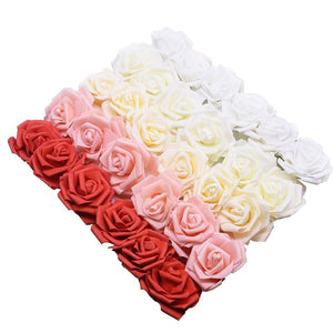 10/20/30Pcs 8CM PE Foam Rose Flowers Head for Home Decoration