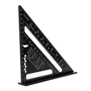 7/12 inch Metric Aluminum Alloy Triangular Angle Measuring Ruler Woodwork Quickly Square Triangle Angle Protractor