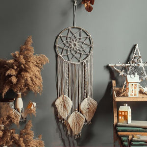 Nordic Star Moon Macrame Dream Catcher