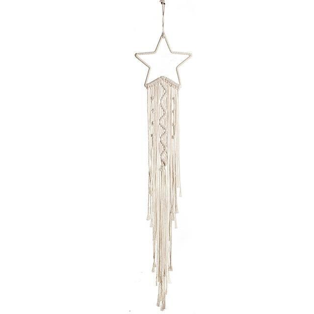 Nordic Star Moon Macrame Dream Catcher