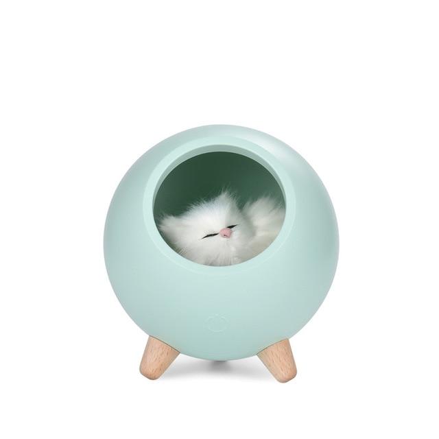 Cute Cat House Touch Dimming Night Light For Kids Baby Bedroom